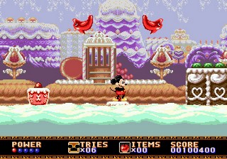 une photo d'Ã©cran de Castle of Illusion sur Sega Megadrive